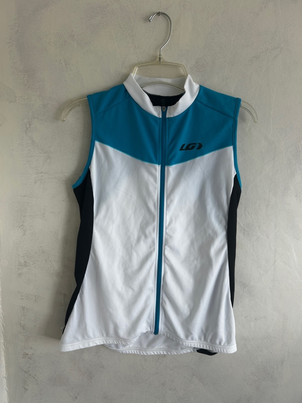 LG Sleeveless Cycling Jersey in Teal & White